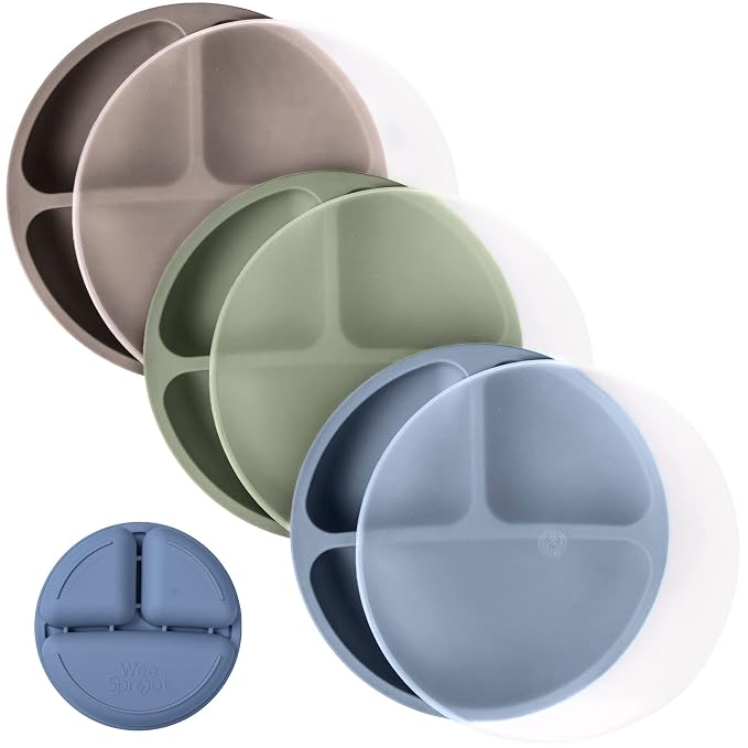 WeeSprout Silicone Plates with Lids by WeeSprout
