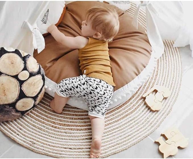 Large Floor Pillow Kids Round Floor Cushion Seating, 35 inches Big Circle Pillow - Image 6
