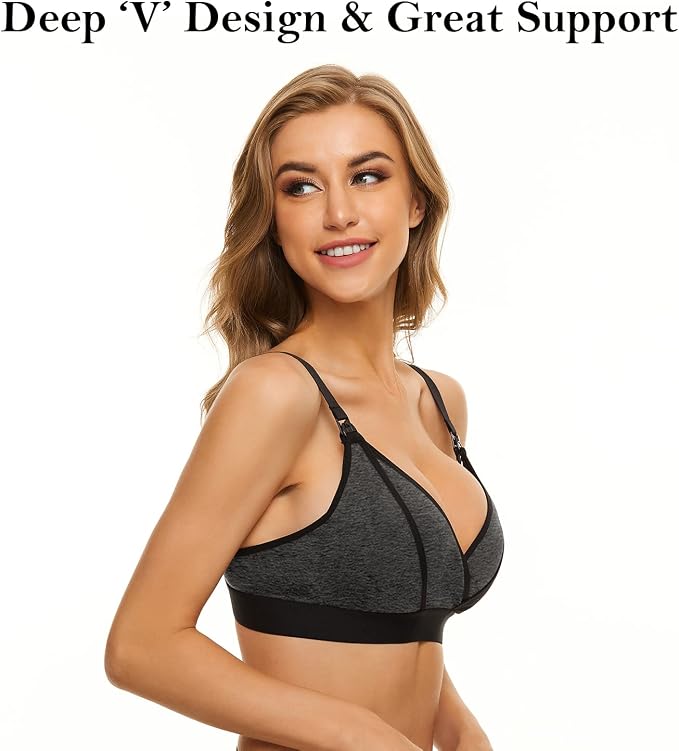 Pumping Bra Hands Free Pumping Bra and Nursing Bra Adjustable Wireless - Image 2