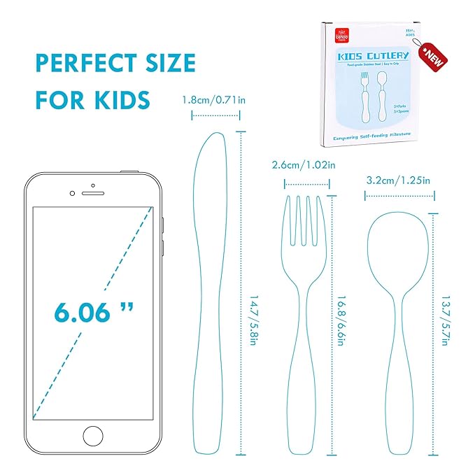 Lehoo Castle 6 Pieces Toddler Utensils, Kids Silverware - Image 8