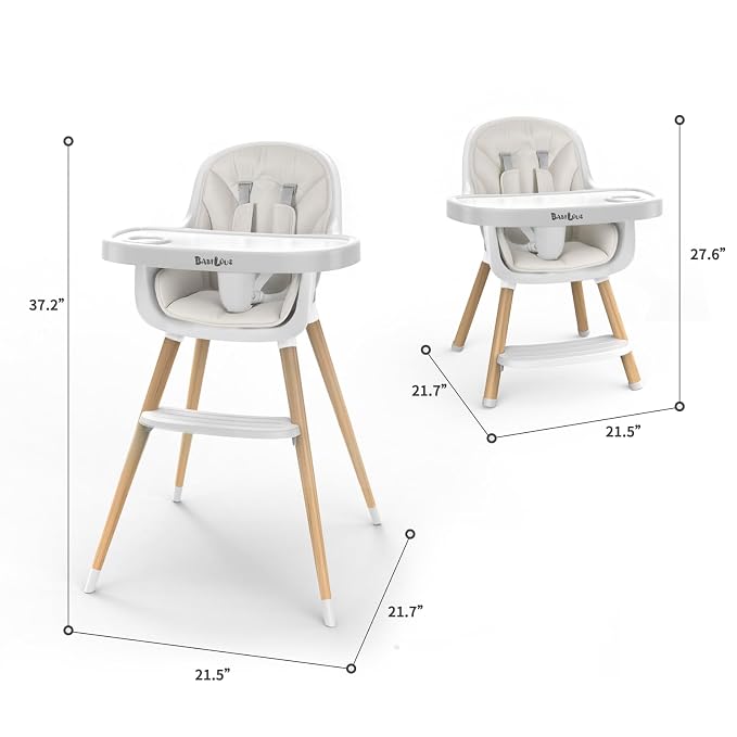 Baby High Chair, Wooden Highchair - Image 3