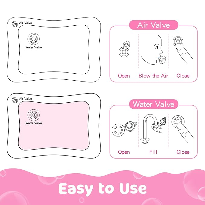 Tummy Time Water Mat for Girl, Baby Girl Toys for 0, 12 Months, Baby Girl Gifts - Image 5