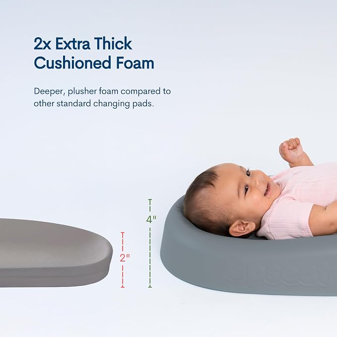 Upseat Baby Changing Pad, Non-Slip Grippy Design, Premium Cushioned Foam - Image 2