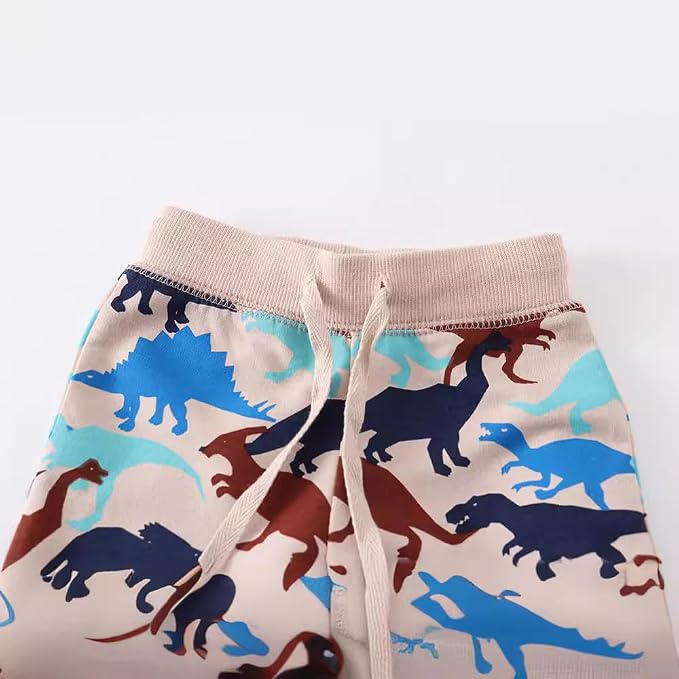 Boys Pants, Toddler 3 Pack Drawstring Elastic Sweatpants Cartoon Active Joggers - Image 5