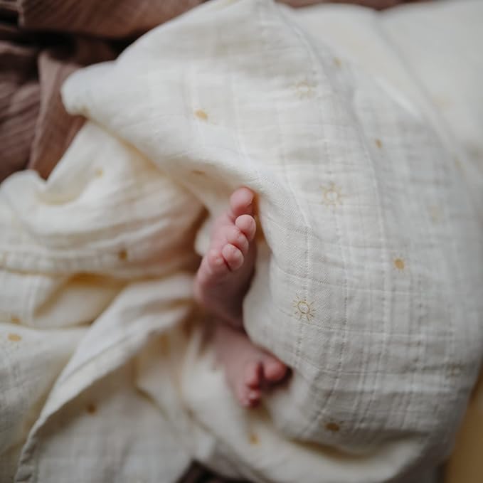 mushie Muslin Baby Swaddle Blanket | 100% Organic Cotton - Image 4