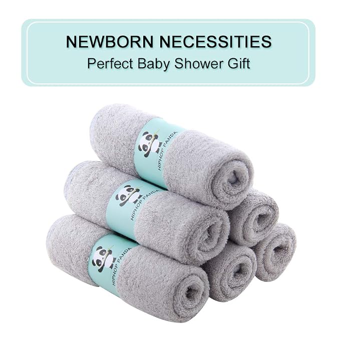 HIPHOP PANDA Baby Washcloths, Rayon Made from Bamboo - Image 2