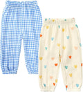 MYGBCPJS Baby Boys Girls Cotton Linen Trousers Kids Casual Ankle Pants Loose by MYGBCPJS