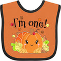 inktastic I'm One- Pumpkin Birthday Autumn Baby Bib by Inktastic
