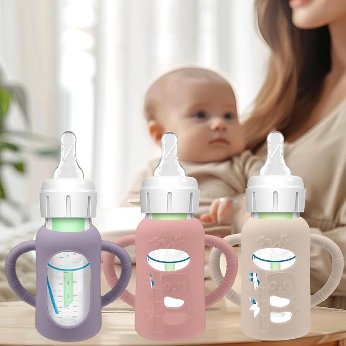 BUSOHA 3 Pack Silicone Sleeves for Dr. Brown's Glass Baby Bottles - Image 6
