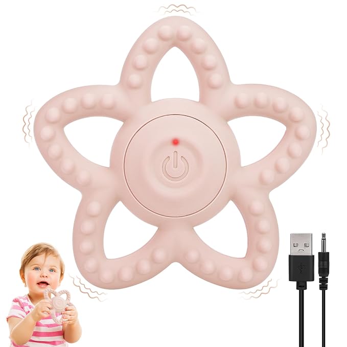 Vibrating Sensory Chew Toy, Teether Teething Toys by BOBOKA