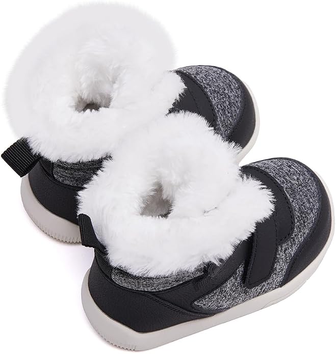 BMCiTYBM Toddler Baby Winter Snow Boots Boy Girl Faux Fur Warm Non Slip First - Image 5