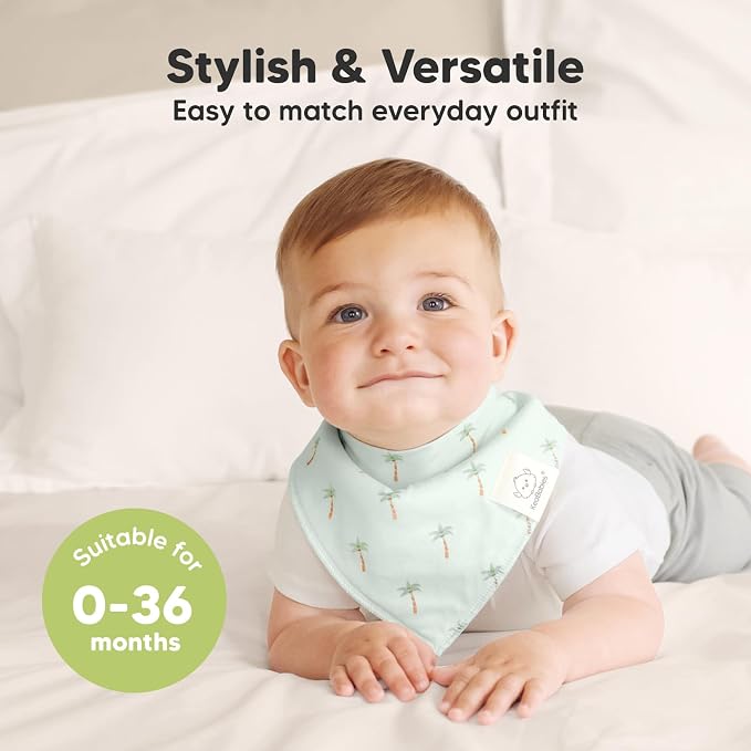 8-Pack Organic Baby Bandana Bibs - Image 4
