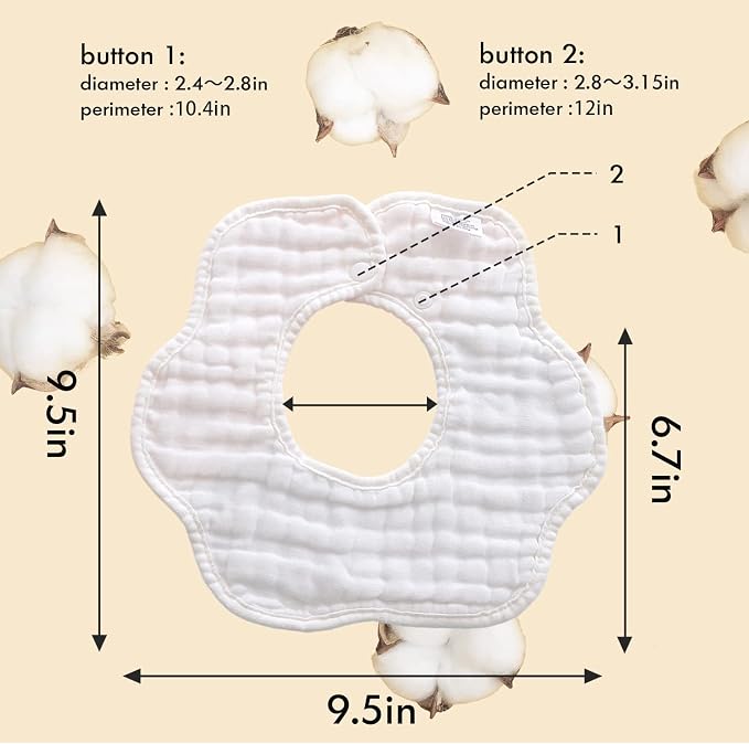 Baby Bibs Muslin Drool Teething Drooling Bibs - Image 4