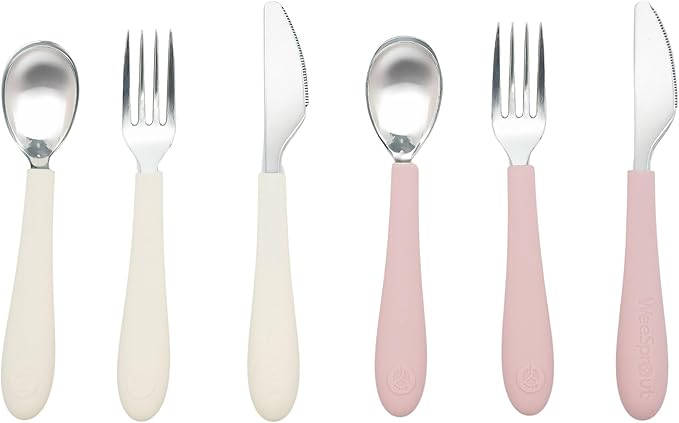 Kids Stainless Steel Utensils Set by WeeSprout