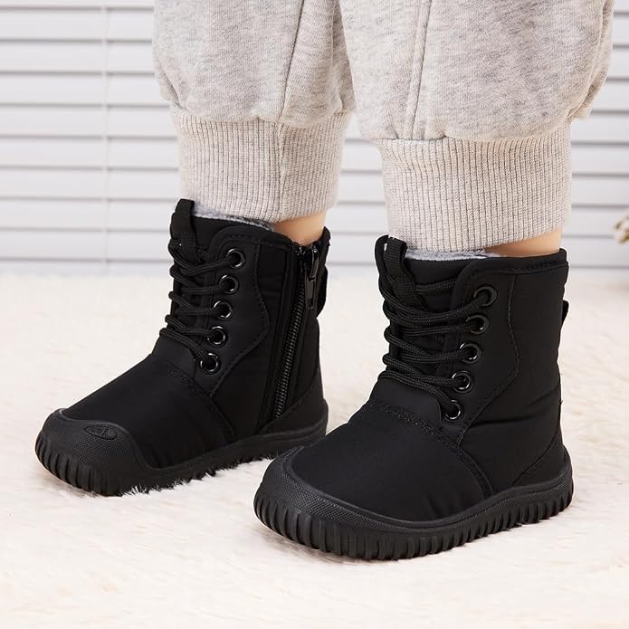 BMCiTYBM Toddler Baby Winter Snow Boots Boy Girl Faux Fur Warm Non Slip First - Image 2