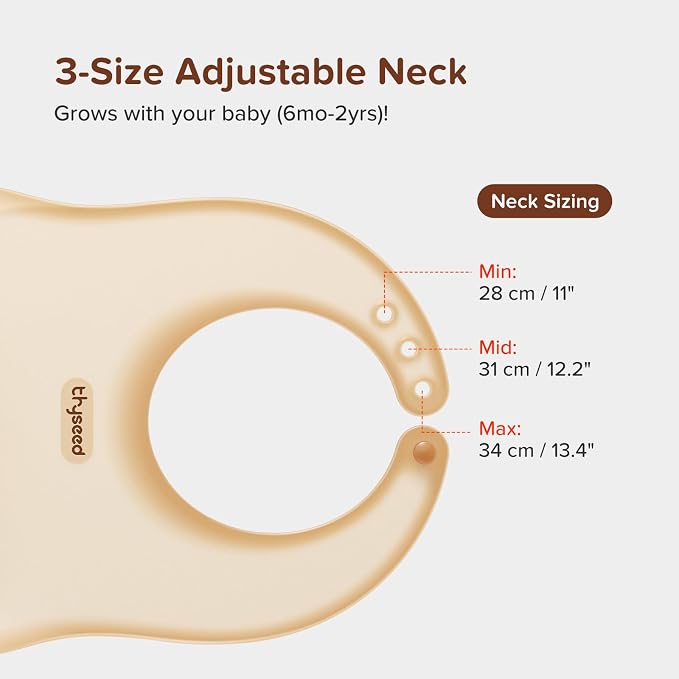 thyseed Ultra Thin & Light Waterproof Silicone Bibs - Image 6