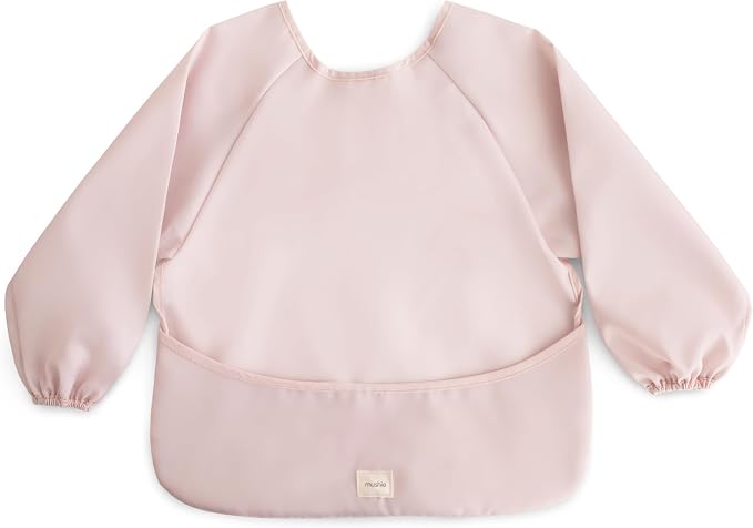 mushie Long Sleeve Baby Bib | Water Resistant Adjustable Fit by mushie