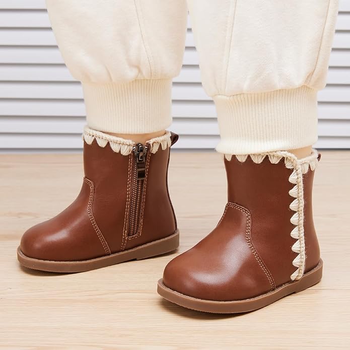BMCiTYBM Baby Boys Girls Boots Infant Shoes First Walking Booties - Image 2
