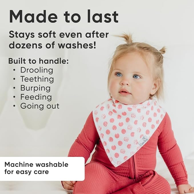 Copper Pearl 4 Pack Soft Cotton Baby Bibs - Image 4