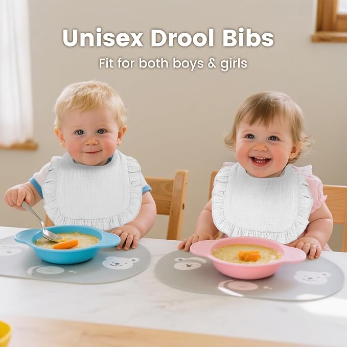 Oiomniv Muslin Baby Bibs, Toddler - Image 3