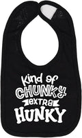 Wild Bobby Kind of Chunky Extra Hunky Humor Infant Premium Jersey Baby Bib by WildBobby
