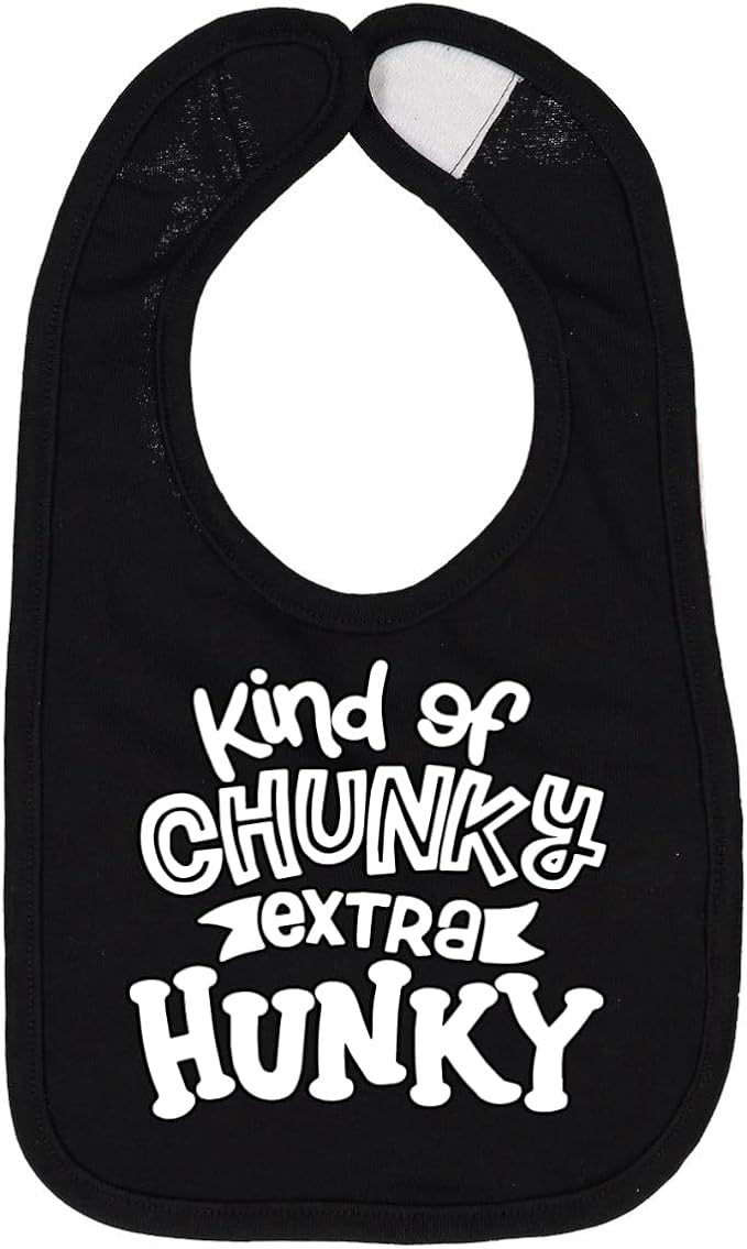 Wild Bobby Kind of Chunky Extra Hunky Humor Infant Premium Jersey Baby Bib by WildBobby