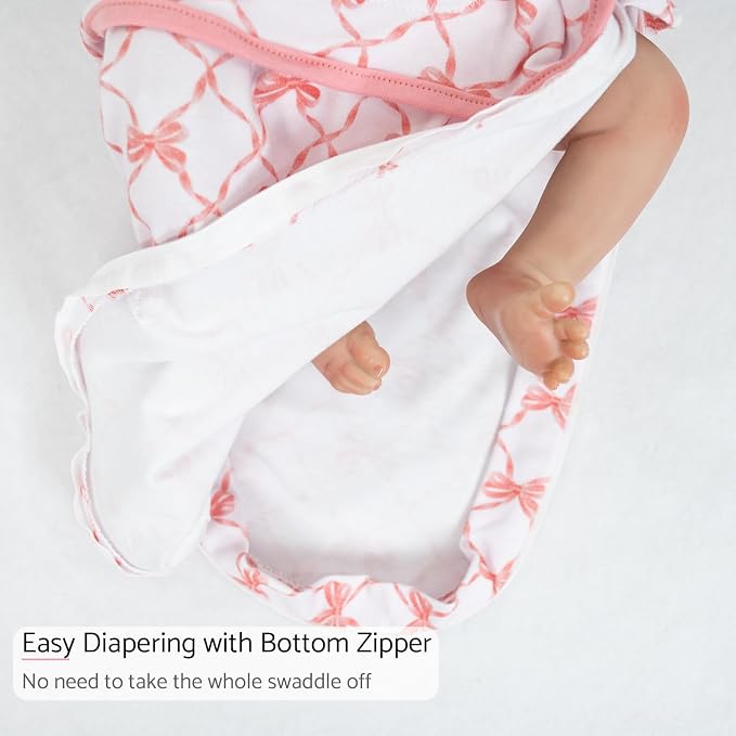 LollyBanks Baby Swaddles 100% Organic Cotton, 3-6 Months Baby Girl Swaddles - Image 4