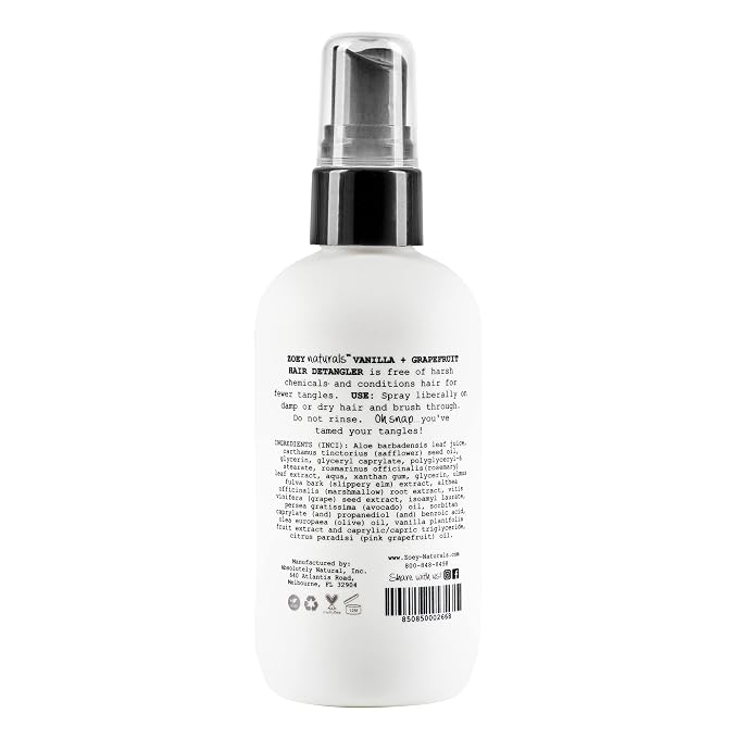 Zoey Naturals - Vanilla Grapefruit Hair Detangler Spray - Image 7