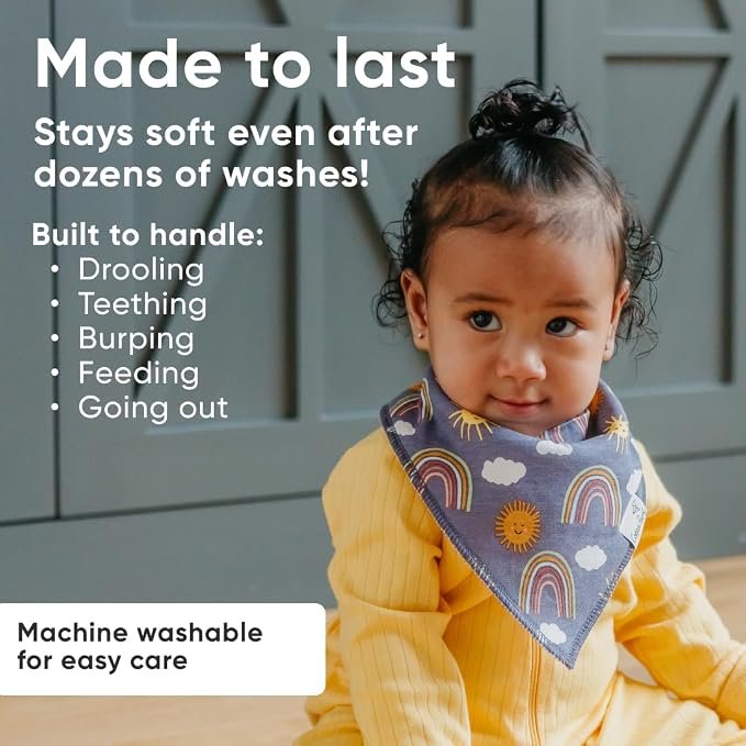 Copper Pearl 4 Pack Soft Cotton Baby Bibs - Image 4