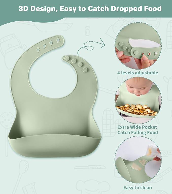 Silicone Baby Feeding Set, Travel Bag - Image 3