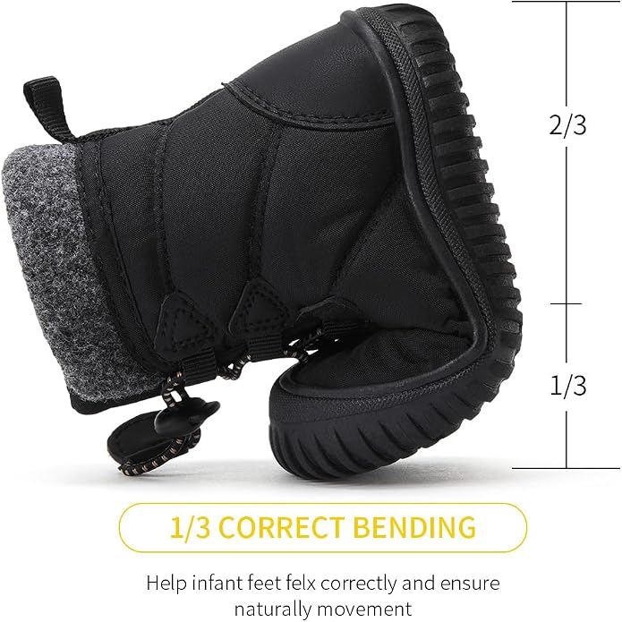 BMCiTYBM Toddler Baby Winter Snow Boots Boy Girl Faux Fur Warm Non Slip First - Image 4