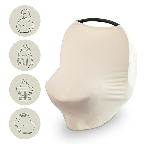 mushie Baby Car Seat Canopy Cover | Breathable & Stretchy Multi Use Cover by mushie