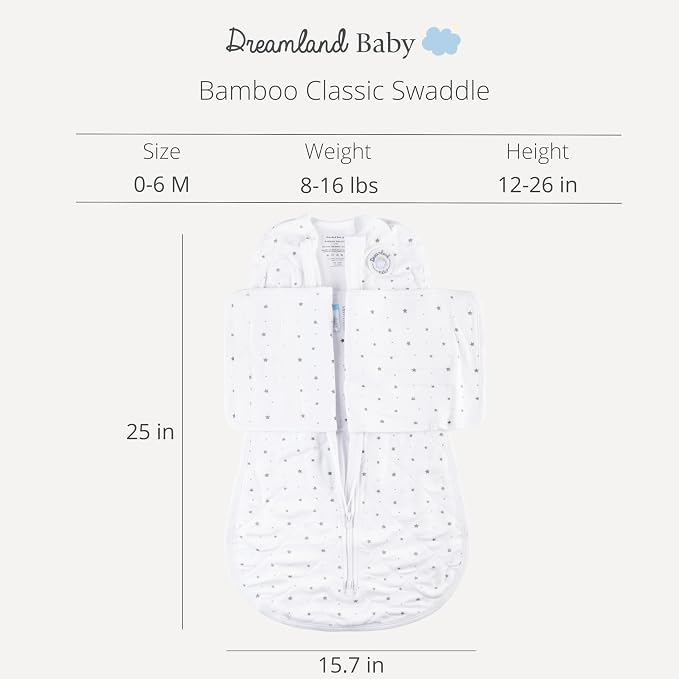 Dreamland Baby Viscose Swaddle Blanket. 1.0 TOG Ultra Soft Swaddle Blanket - Image 6