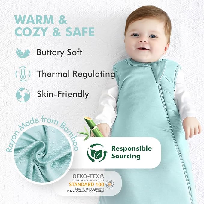 HAPIU Rayon Made from Bamboo Winter Baby Sleep Sack 2.5 TOG, 2-Way Zipper YKK - Image 2