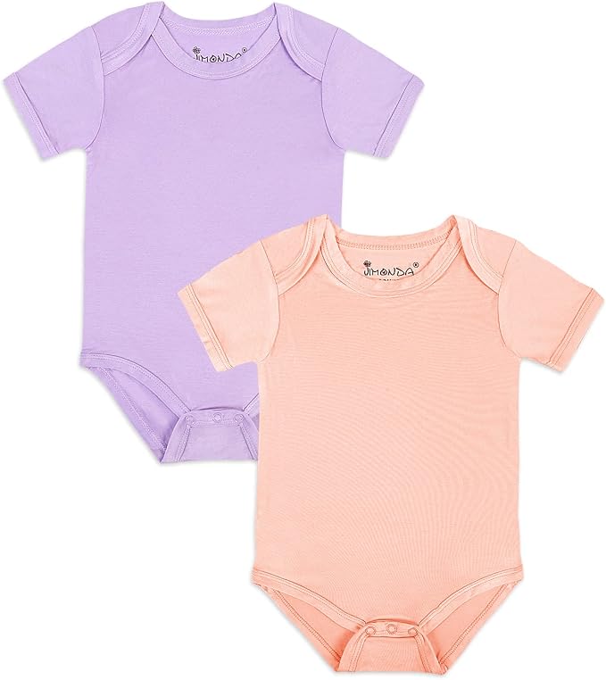 Jimonda Baby Bodysuits Rayon from Bamboo Short Sleeve Baby Boys Girls Rompers by JimondaBaby