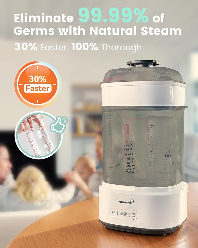 Bottle Sterilizer and Dryer, Compact Electric Steam Baby Bottle Sterilizer - Image 4