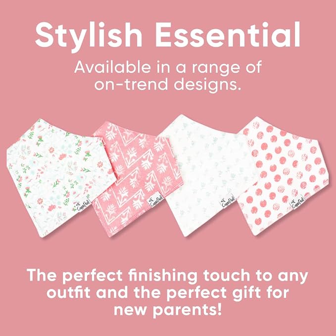 Copper Pearl 4 Pack Soft Cotton Baby Bibs - Image 7