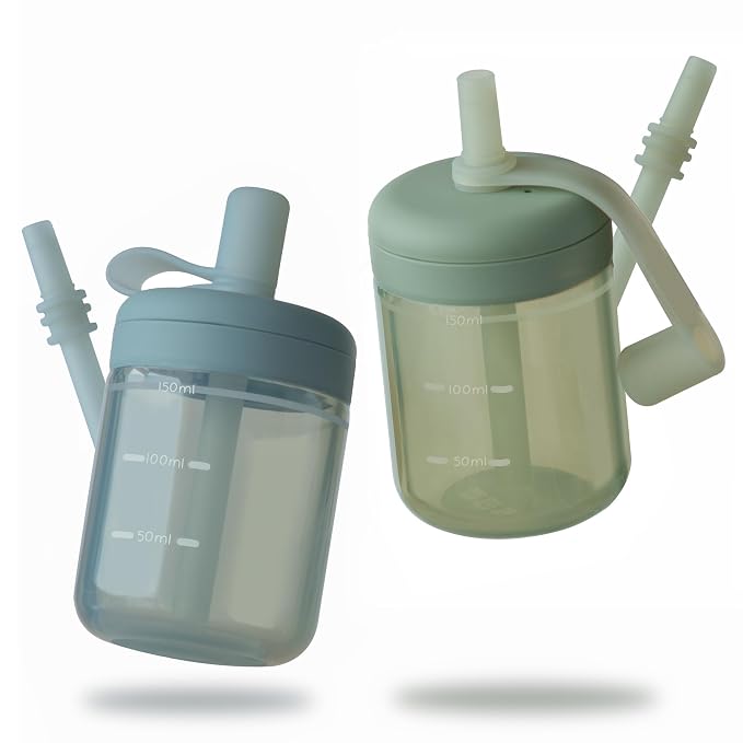Moonkie Baby Straw cup | Silicone Toddler Sippy Cup Training Cup by Moonkie