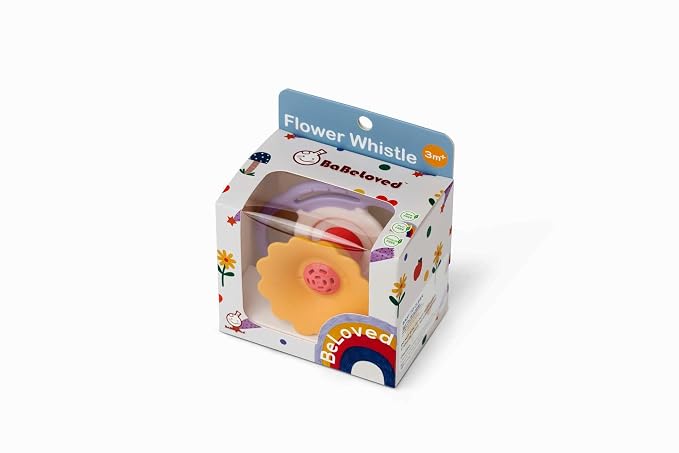 BaBeloved Flower Whistle Baby Teething Toys Multiple Sensory Montessori Baby - Image 9