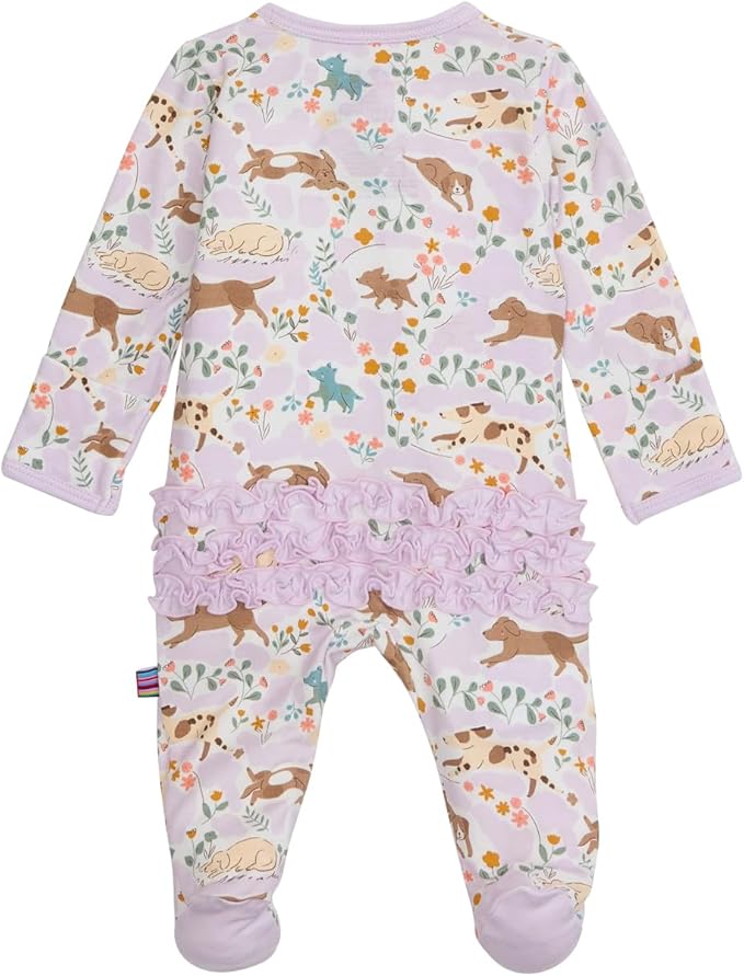 Magnetic Me Girls Modal Magnetic Baby Footie Pajamas | Silky Soft Modal Fabric - Image 2