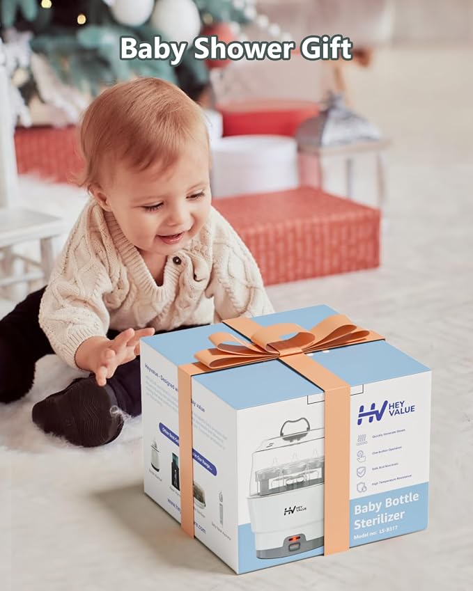 HEYVALUE Bottle Sterilizer, Baby Bottle Sterilizer, Easy One Button Control - Image 7