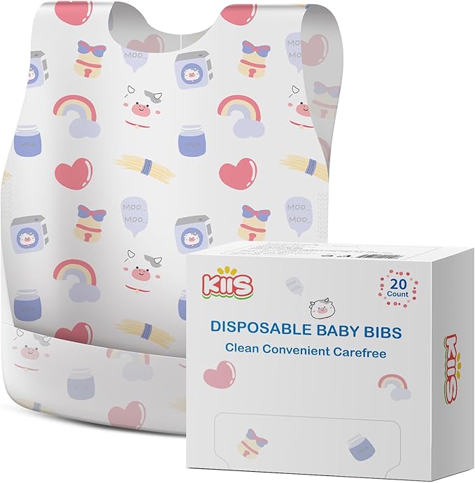 KIIS Disposable Baby Bibs for Travel by KIIS
