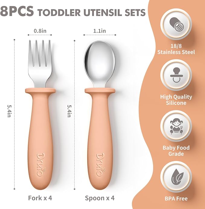 DRKIO 8 Pieces Toddler Utensils Set - Image 2