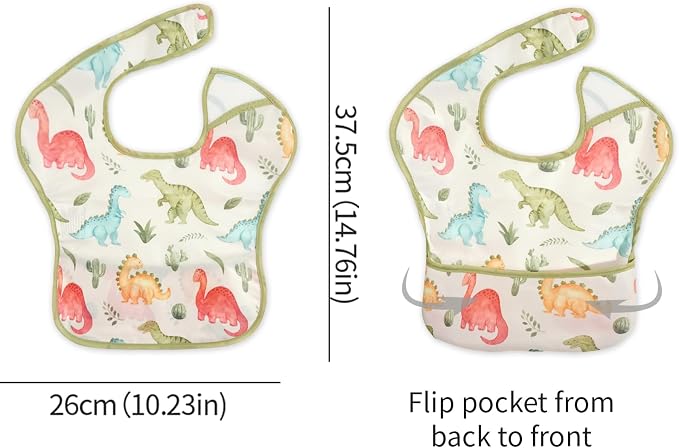3-Pack Waterproof Baby Bibs for Eating - Image 4