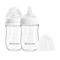 Natural Glass Baby Bottle Gentle & Extra Slow Flow, Newborn Breastfeeding Bottle by Numvim