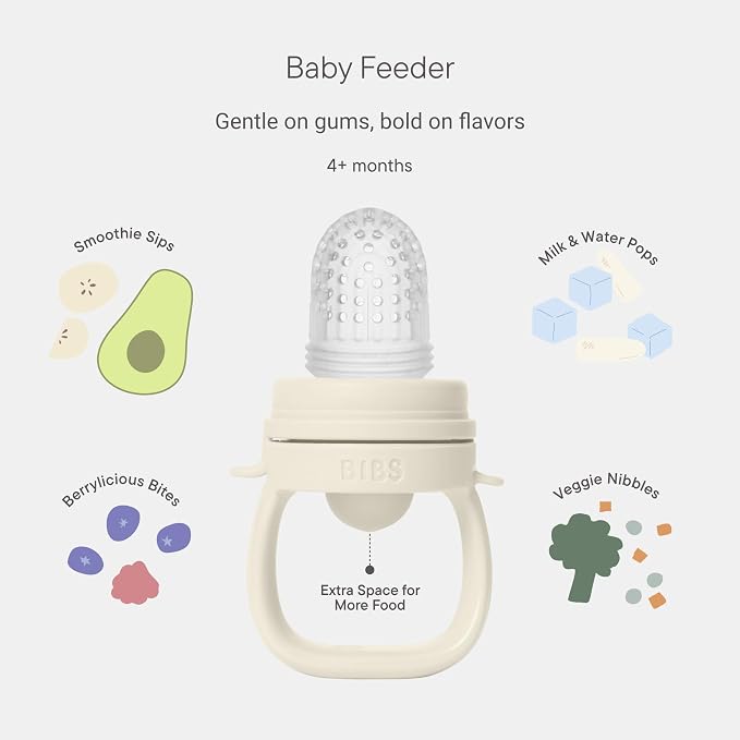 BIBS Baby Feeder with 2 Silicone Nipples, Compatible with Freezer Tray - Image 4