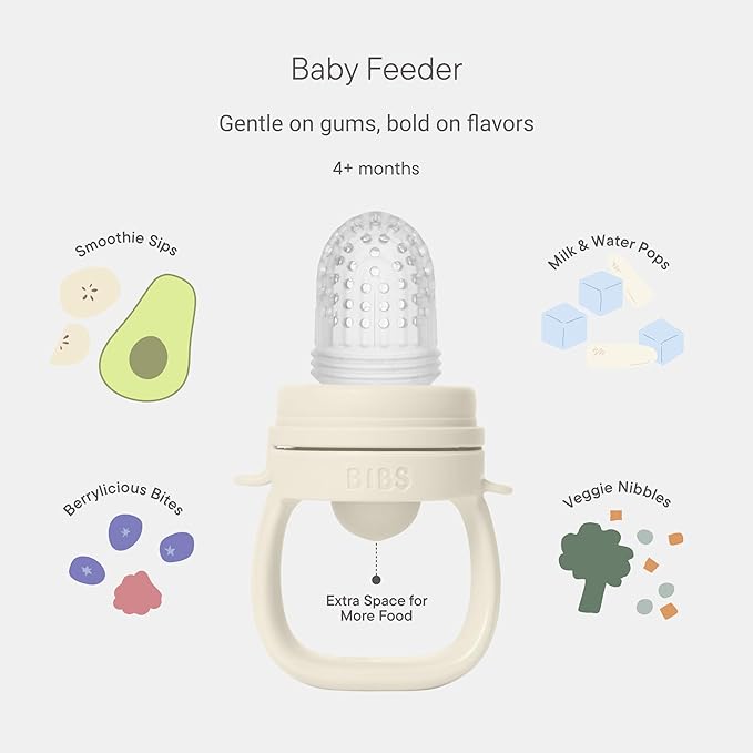 BIBS Baby Feeder with 2 Silicone Nipples, Compatible with Freezer Tray - Image 4
