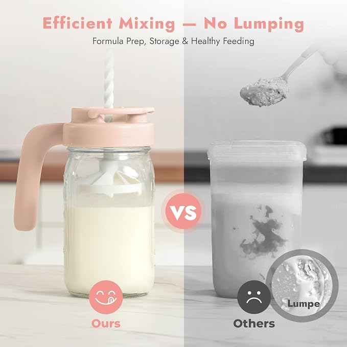 Papablic Glass Breastmilk Pitcher, Formula Mixing Pitcher - Image 4
