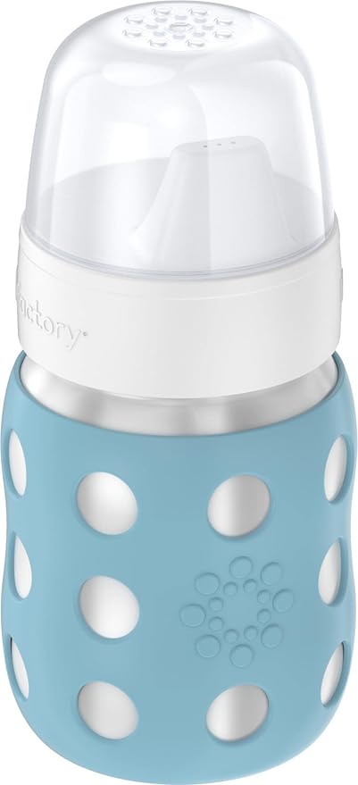 Lifefactory 8-Ounce Stainless-Steel Vacuum-Insulated Wide-Neck Baby Bottle - Image 2