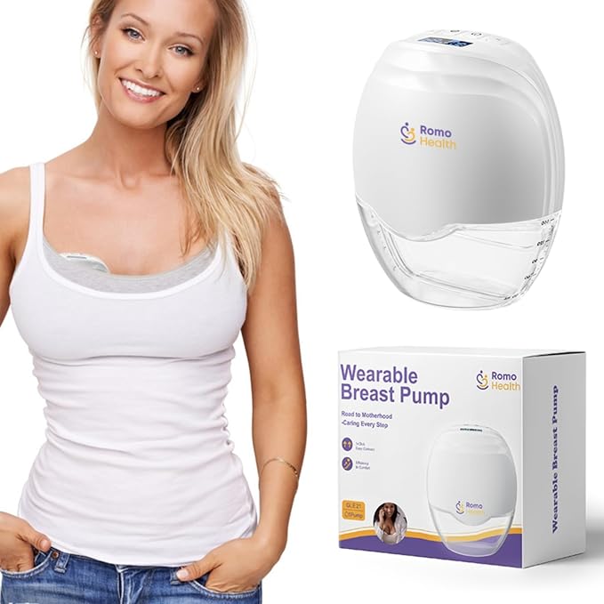 ROMO-GLE/21 Breast Pump Hands Free, Wearable Breastfeeding Pump, Electric - Image 2